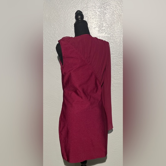 NWT bebe 1 sheer sleeve polyester, spandex blend mini dress - Picture 5 of 7